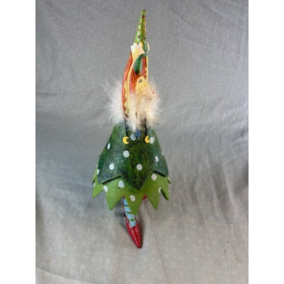 Krinkles Cat Holding Christmas Tree 10" Figurine by Patience Brewster Dept 56 - Picture 6 of 9